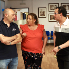 El secretario del BM Aula Tomás Hernández, la presidenta Ana Belén Pastor y el tesorero y director deportivo  Miguel Ángel Peñas.