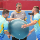 David Pisonero durante una de las primeras sesiones de entrenamiento