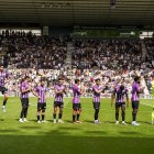 Once inicial blanquivioleta en su últino amistoso, en campo del Derby County inglés.