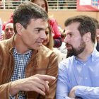 Pedro Sánchez y Luis Tudanca, en una imagen de archivo