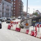 Obras en el paso de Arco de Ladrillo en Valladolid.