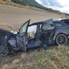 Estado en el que quedaba el turismo en el accidente mortal de la N-122 en Quintanilla de Onésimo