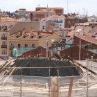 Iglesia de la Vera Cruz tras el derrumbe de la cúpula.