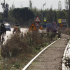 Espacio en el que irá ubicado el carril bici que unirá Valladolid y Simancas