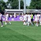 El Real Ávila celebra un gol en el amistoso que le enfrentó al Promesas en los Anexos (0-1) en pretemporada.
