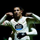 Marcos André celebra uno de sus goles ante el Real Ávila