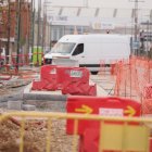 Obras en pleno polígono de Argales