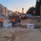 Obras de reparación de los reventones.