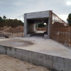 Obra del viaducto de la U de Olmedo en Valladolid.
