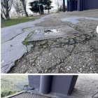 Imagen de arquetas en los aledaños del estadio Zorrilla.