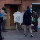 Momento del desahucio de la joven de Valladolid.