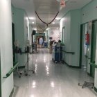 Pasillo del Hospital Clínico de Valladolid durante la pandemia