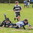 Una imagen de uno de los partidos del Torneo internacional de escuelas de rugby.