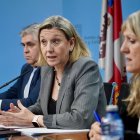 La vicepresidenta de la Junta y consejera de Familia e Igualdad de Oportunidades, Isabel Blanco, en rueda de prensa