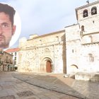 La plaza Mayor de Zamora con una imagen de Alejandro Aranda