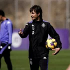 Álvaro Rubio en un entrenamiento del Real Valladolid.