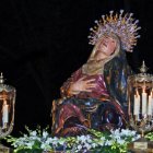 Procesión de la Soledad con el paso 'Nuestra Señora de las Angustias'