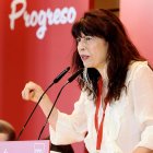 Ana Redondo durante su intervención en el congreso provincial del PSOE de Valladolid.