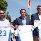 Rubén Gonález, Conrado Íscar y Juan Jesús de la Fuente, en una imagen de archivo el día de la presentación de la candidatura.