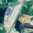 Foto cenital del estado de ejecución de la estación intermodal de Valladolid.