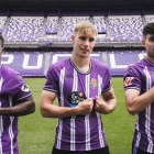 Alani, Arnu y Parente, en el estadio Zorrilla.