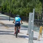 Nuevo carril bici del paseo de Isabel la Católica de Valladolid.