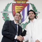 Víctor Orta y Caminero, dúo del área deportiva blanquivioleta en la temporada 05-06.