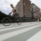 Obras en el antiguo carril bici de Isabel la Católica