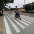 Nuevo carril bici de Isabel la Católica en Valladolid.