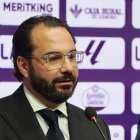 Víctor Orta en su presentación como director deportivo del Real Valladolid.