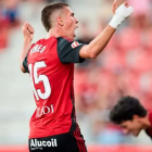 Pablo Tomeo la temporada pasada con el Mirandés.