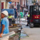 Obras en la calle Alonso Pesquera de Valladolid.