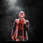 Marc Anthony, en un momento de su concierto en Simancas