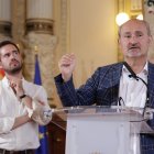 Rodrigo Nieto y Alberto Cuadrado durante la presentación en el Ayuntamiento.