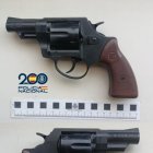 revólver detonador con apariencia externa de arma real