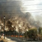 Incendio en Santovenia de Pisuerga.