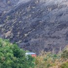 Incendio que ha afectado al municipio de Oencia.