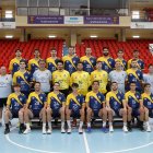 Foto oficial de la plantilla del Recoletas Atlético Valladolid para la temporada 2025-26 con los canteranos.