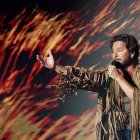 Manuel Carrasco, en un momento de su concierto en Medina del Campo