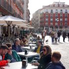 Terrazas en la Plaza Mayor de Valladolid, imagen de archivo.