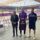 Lorenzo Alonso Nistal junto a Edu Arqués y David Barrio, en Pisuerga.