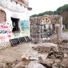 Desmontaje de la arquería de la Merced Calzada de Valladolid.