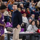 David Barrio junto a Hanna en el partido ante Jaén.