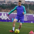 Carlos Clerc, en su primer entrenamiento con los blanquivioleta.