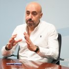 Óscar Lobo, Secretario Regional de UGT., en un momento de la entrevista