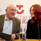 Jesús Julio Carnero y Sara García Alonso, esta mañana