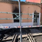 Daños en la vivienda que ardió en Tudela de Duero con un hombre en su interior
