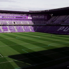 El estadio Zorrilla con los palos de rugby.