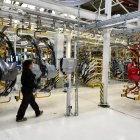 Zona de parachoques en la factoría de Carrocerías de Renault Group España en Valladolid