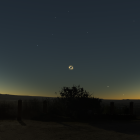 Simulación del eclipse solar desde Cabezón de Pisuerga